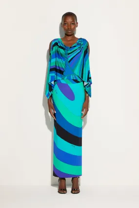 High-End Look Contemporary Design Iride Draped Sleeves Top