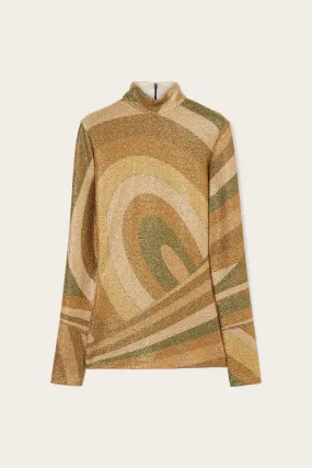 Iride Print Lam?? Jersey Top Breathable back panel Plus size option