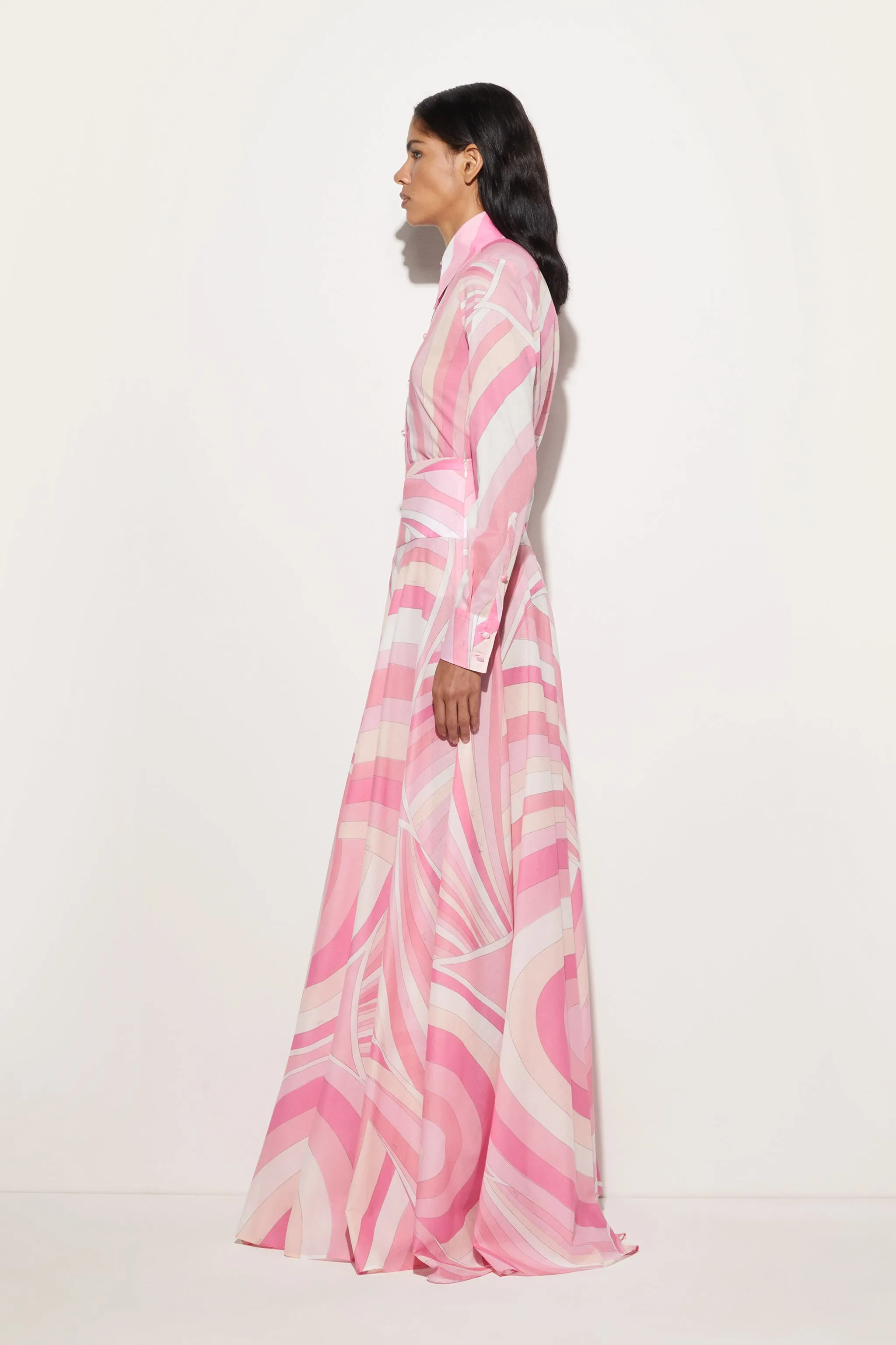 Iride Print Lightweight Cotton Shirt Reinforced Elbow Patches Soft Collar Design