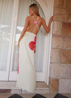 Island Girl Maxi Dress - Yellow Formal Look Breathable Style