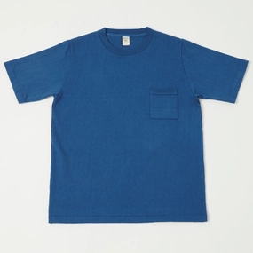 Zero Waste Production Timeless Design Jackman Dotsume Pocket T-Shirt - Horizon Blue