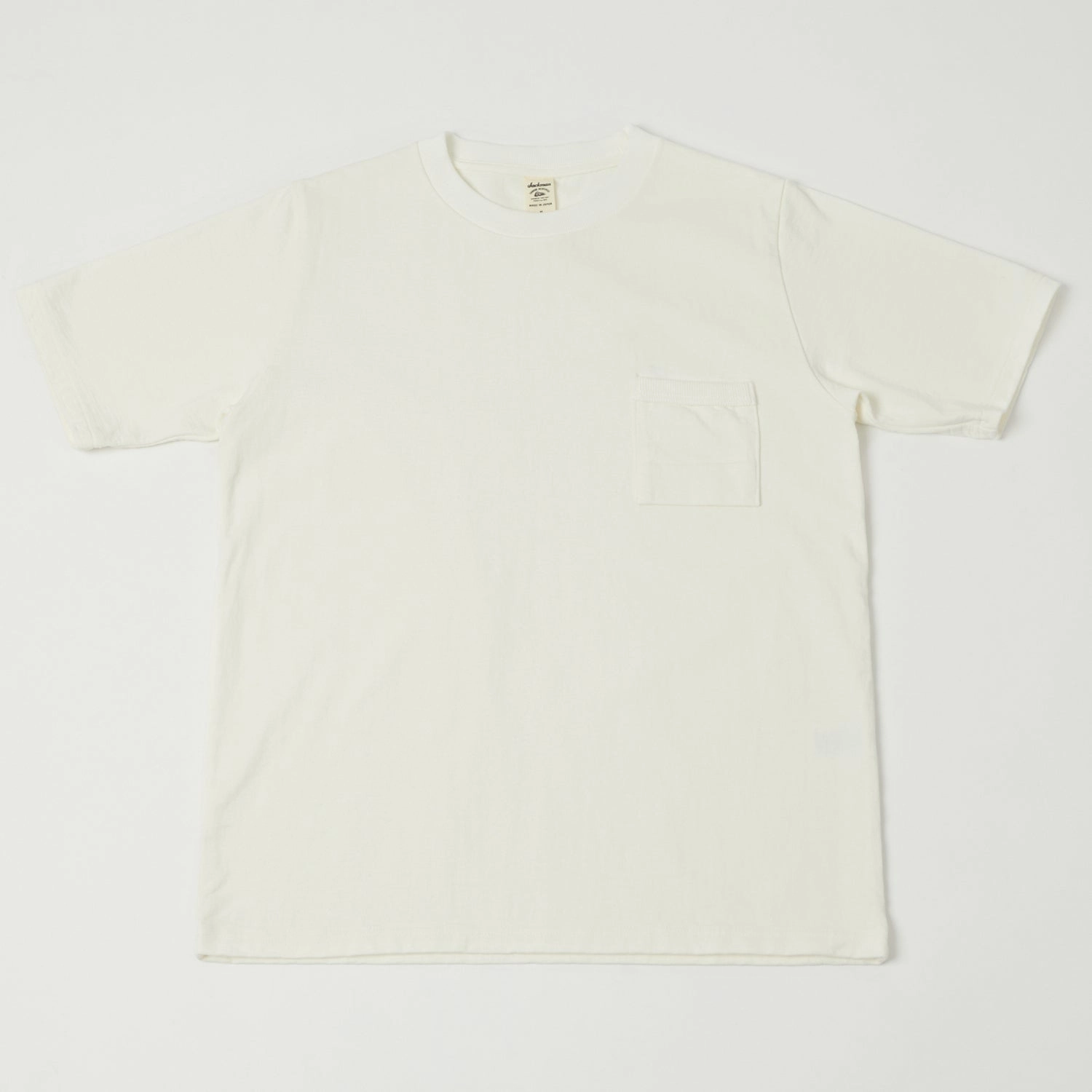 back to school Comfy Vibes Jackman Dotsume Pocket T-Shirt - Off White