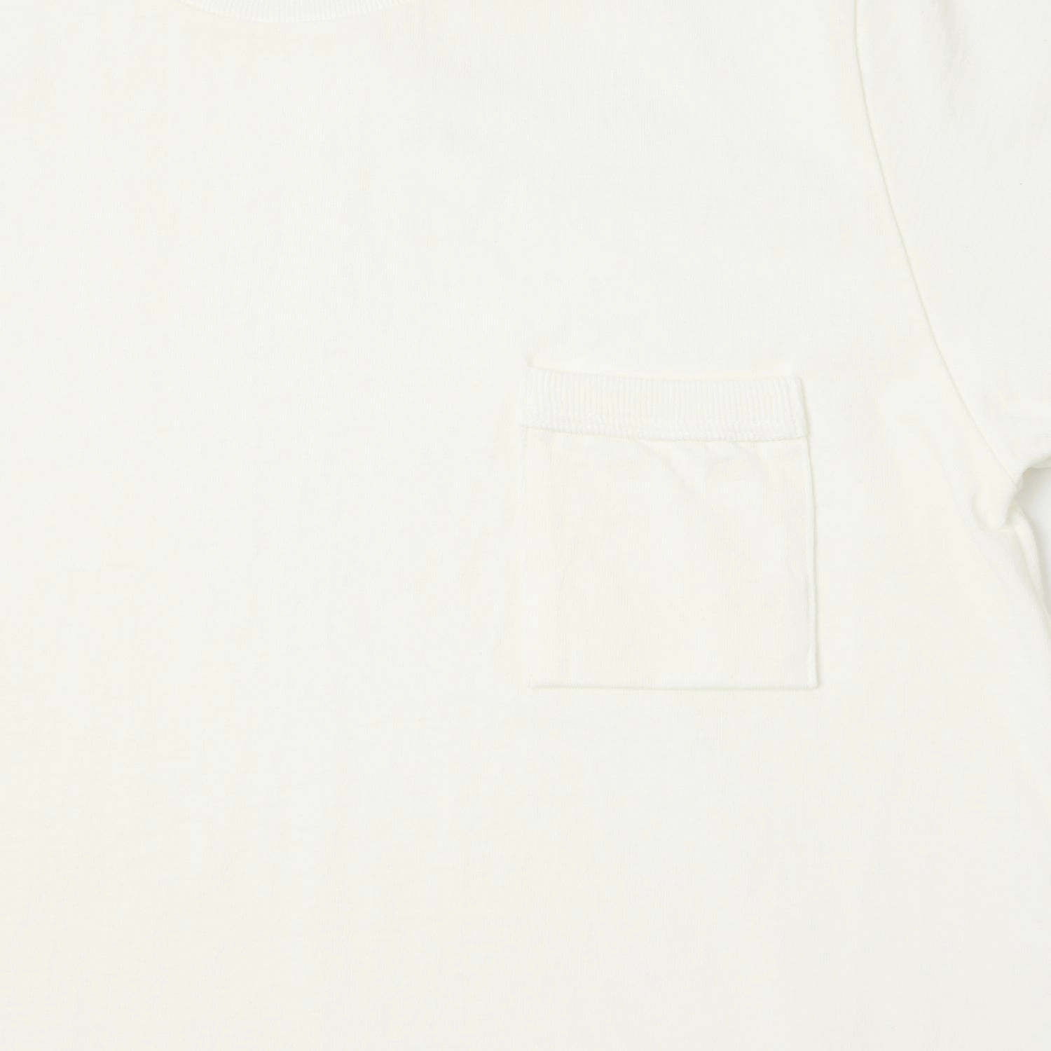 Recycled Polyester Blend Denim combination Jackman Dotsume Pocket T-Shirt - Off White