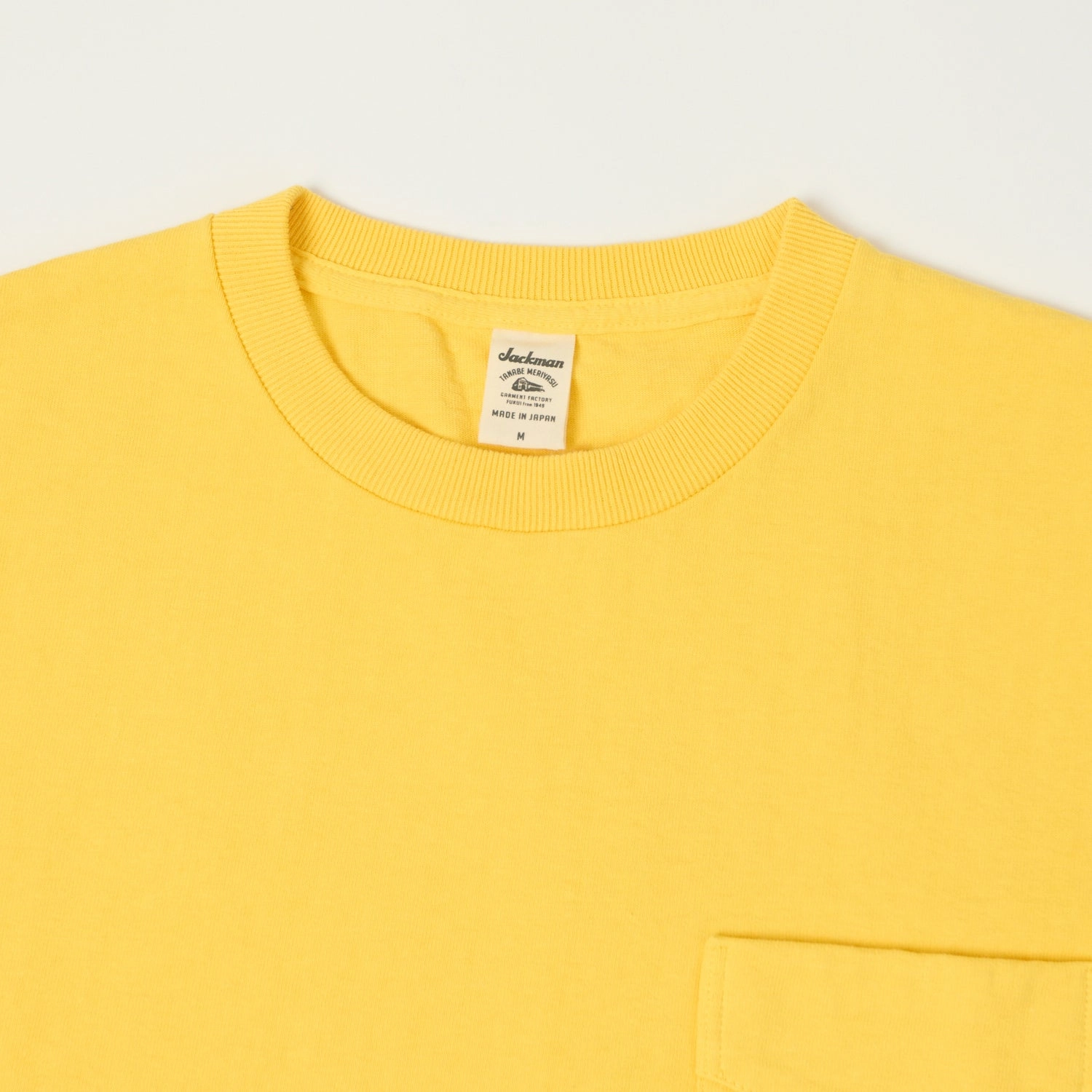 Jackman Dotsume Pocket T-Shirt - Shine Yellow Versatile Layering