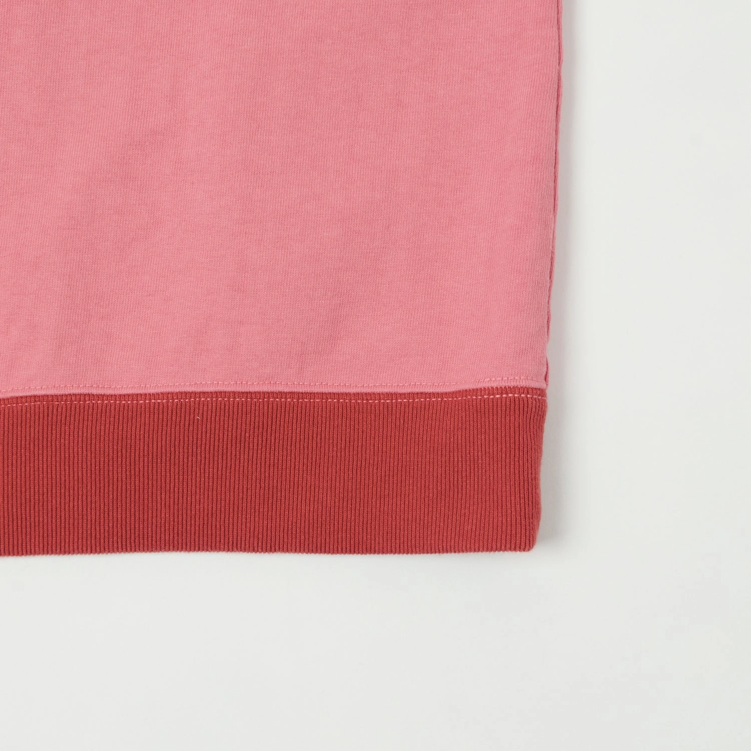 Relaxed Comfort Look Bohemian freedom Jackman Dotsume Rib T-Shirt - Deep Pink/Tabasco