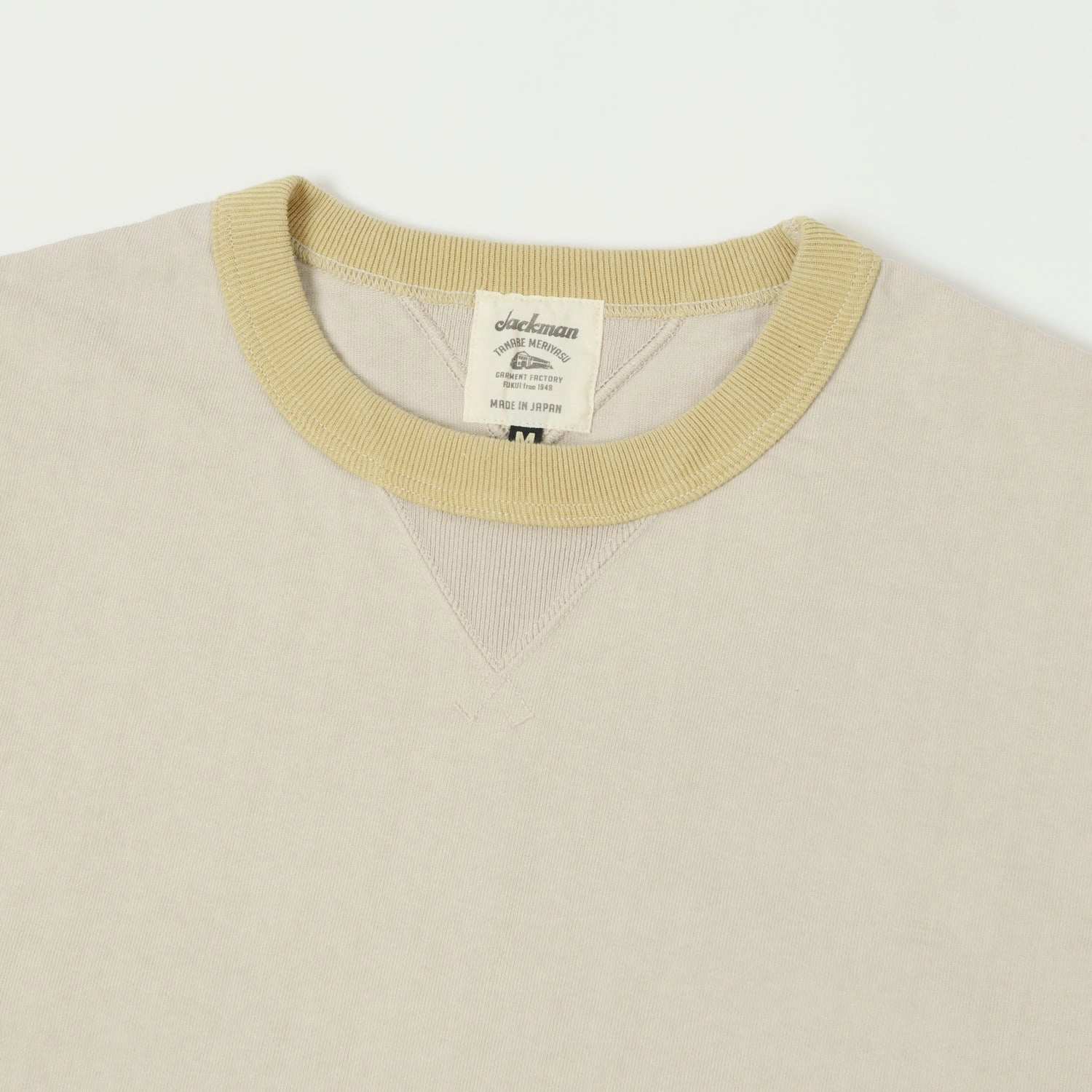 Sleek And Stylish Jackman Dotsume Rib T-Shirt - Dusty Base/Butter