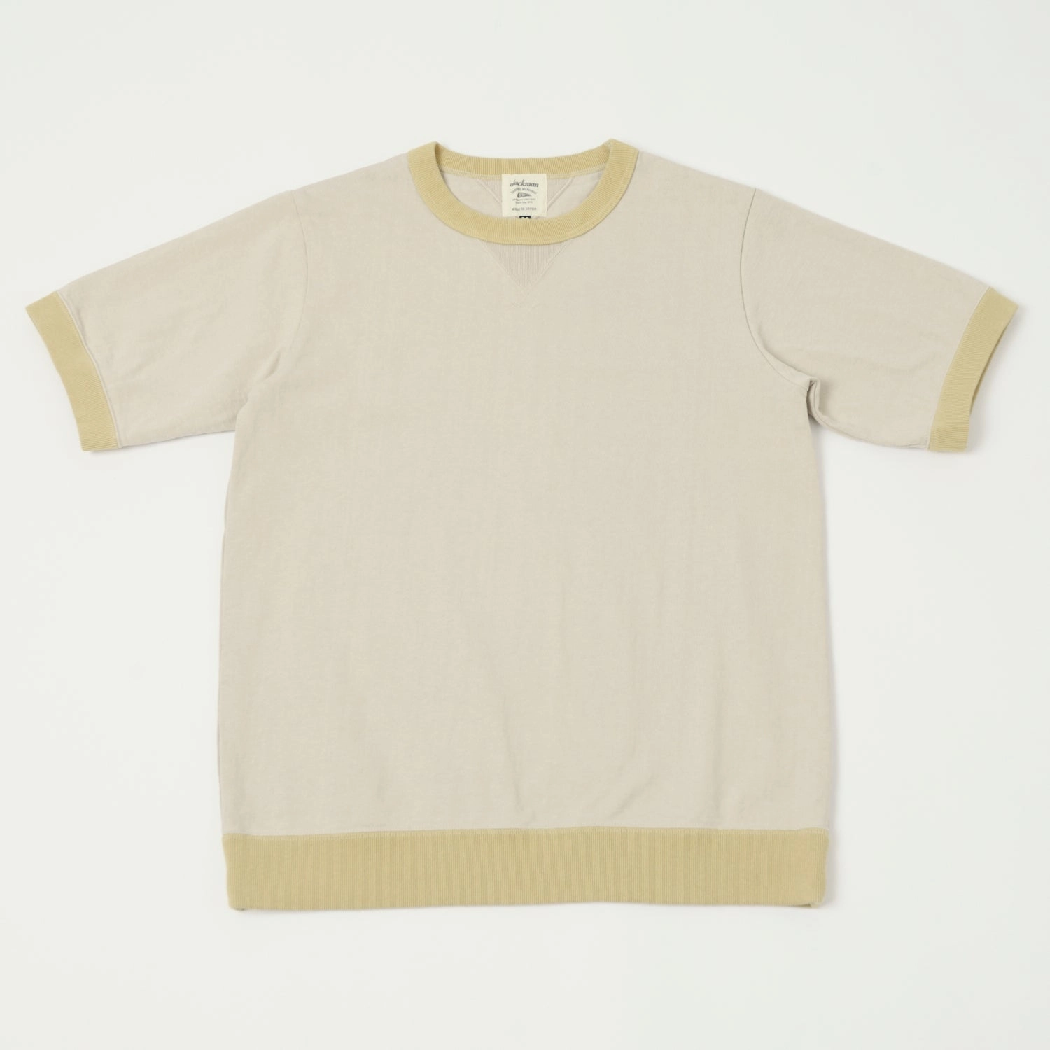 Jackman Dotsume Rib T-Shirt - Dusty Base/Butter Non Restrictive Silhouette Airflow Ventilation