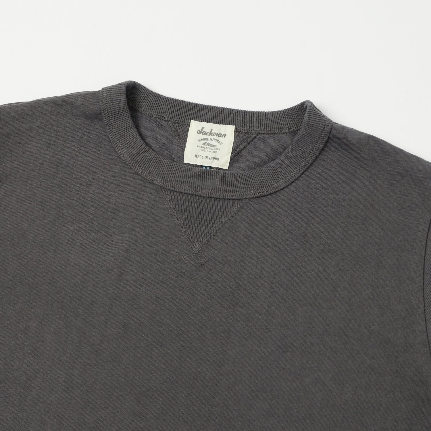 Jackman Dotsume Rib T-Shirt - Gunmetal Casual Layer Wear