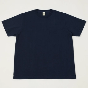 Jackman Dotsume T-Shirt - Navy Fashion Comfort Minimalist purity