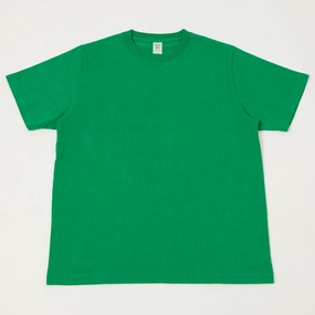 Ribbed Collar Design Jackman Dotsume T-Shirt - True Green