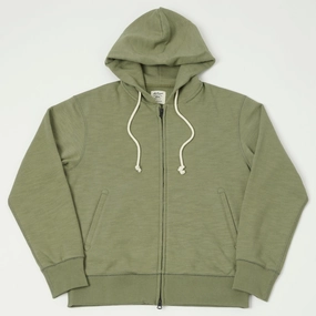 Jackman GG Zip Through Sweat Parka - Olive Layering Piece