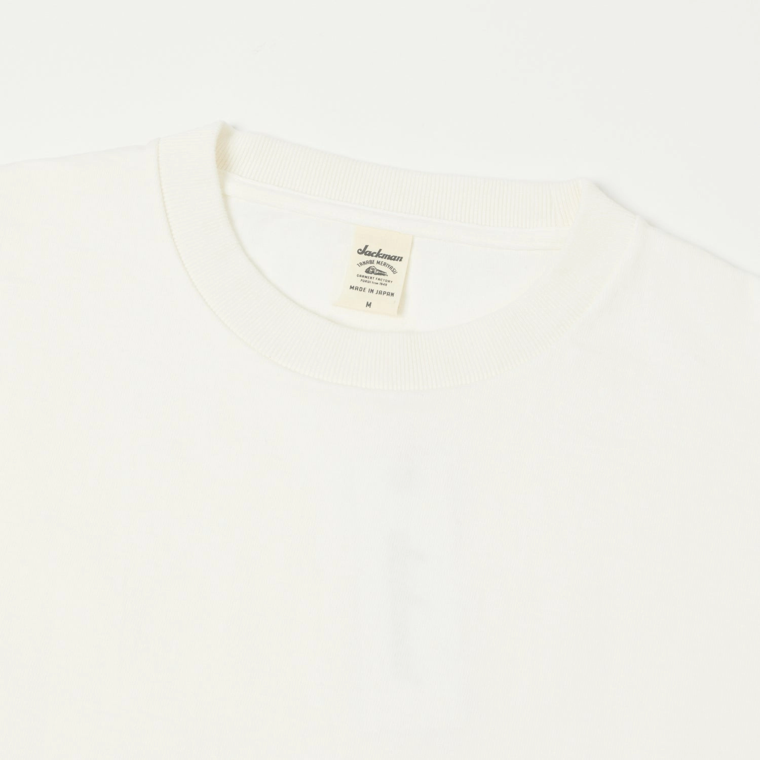 Jackman Long Sleeve Dotsume T-Shirt - Off White Chilly Layer Seasonal Layering