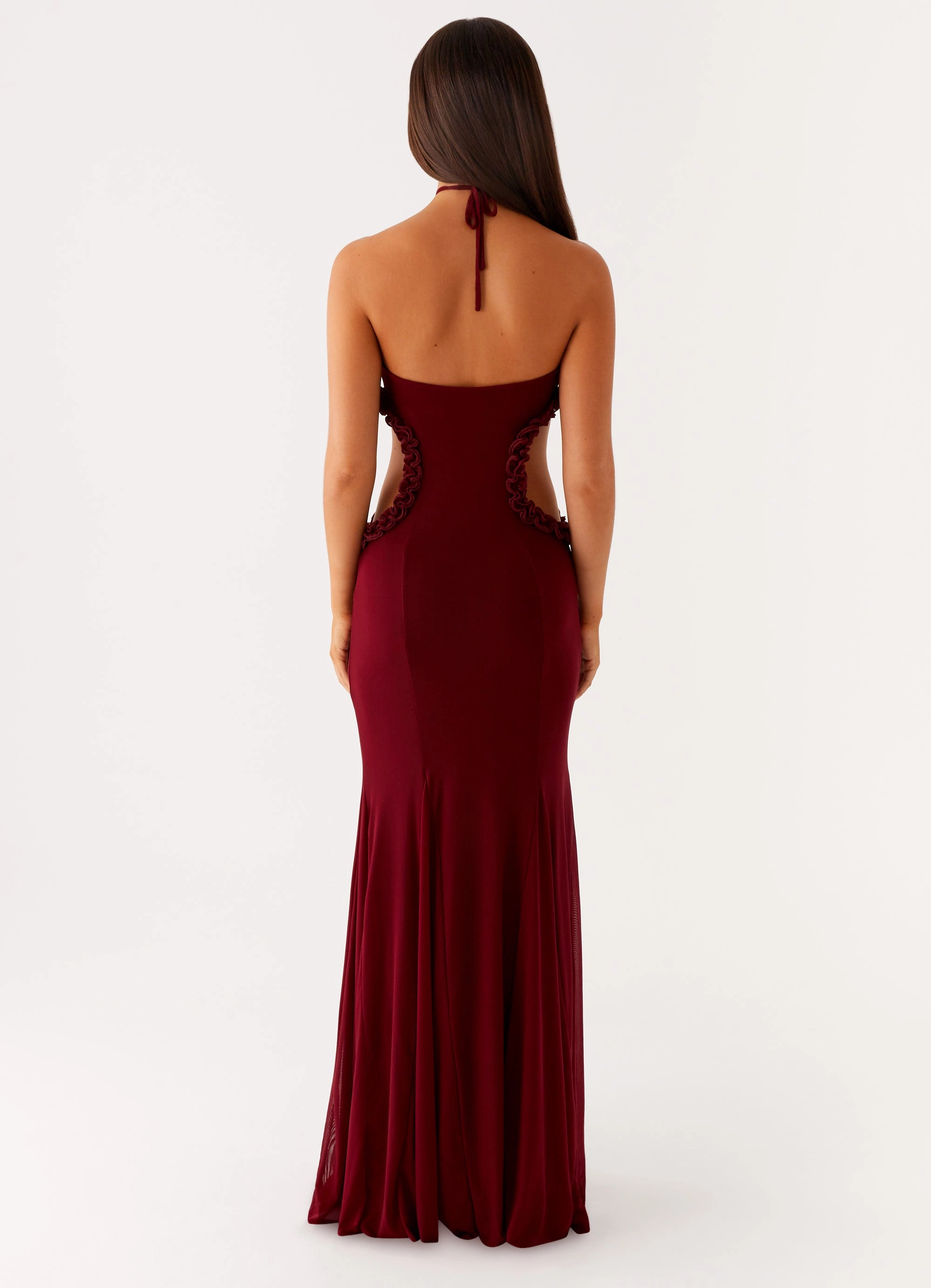 Vintage feel Jemima Maxi Dress - Raspberry Wine