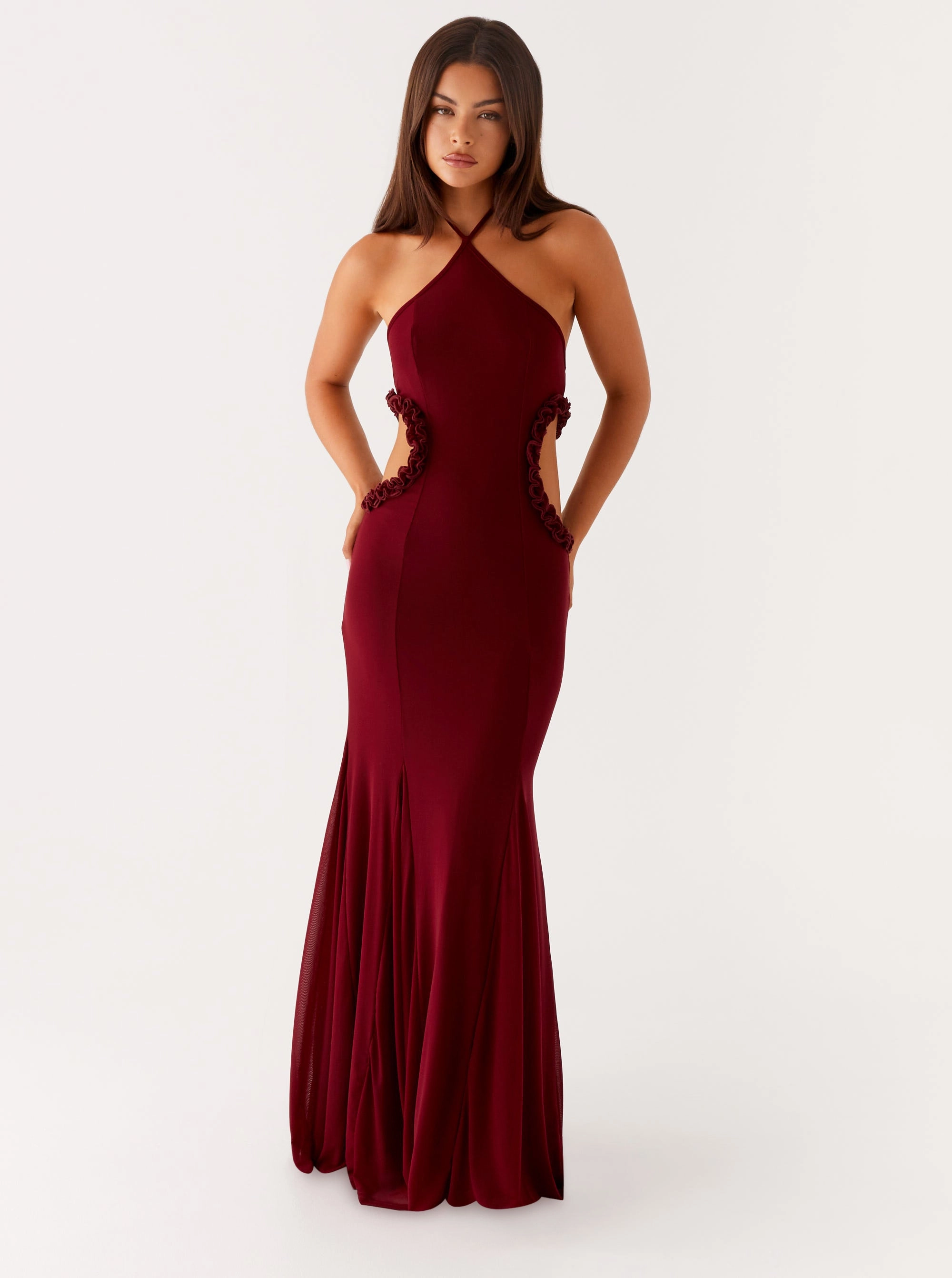 Soul Warm Smooth Curve Jemima Maxi Dress - Raspberry Wine