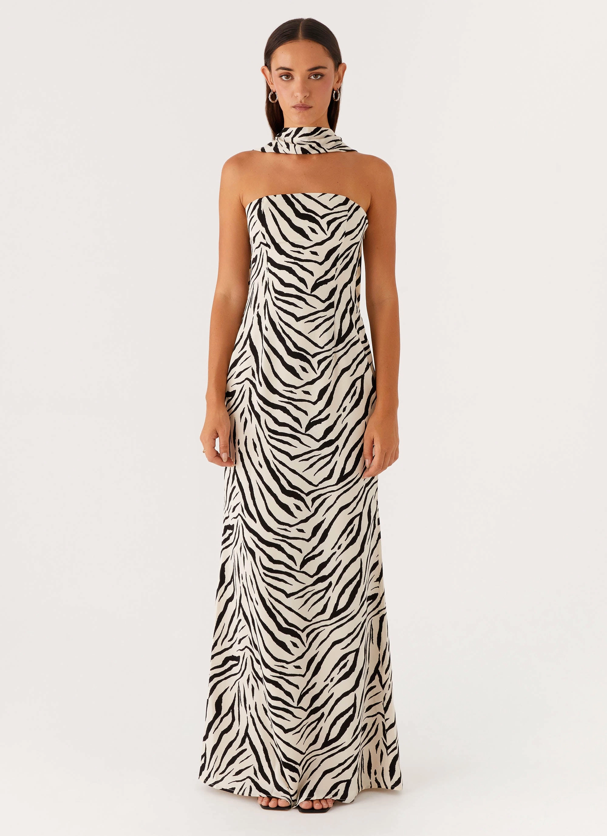 Jigsaw Strapless Maxi Dress - Zebra Style Base