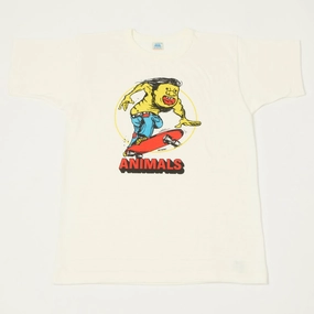 John Gluckow Lot. JG-CS06 'Animal Skater' T-Shirt - Off White Luxury exclusivity Stylish