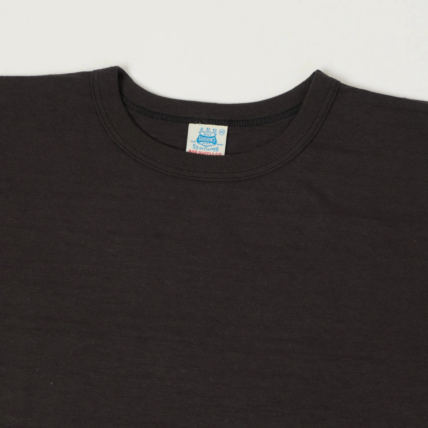 Garment Dyed Technique SustainableManufacturing John Gluckow Lot. JG-CS06 Plain T-Shirt - Black
