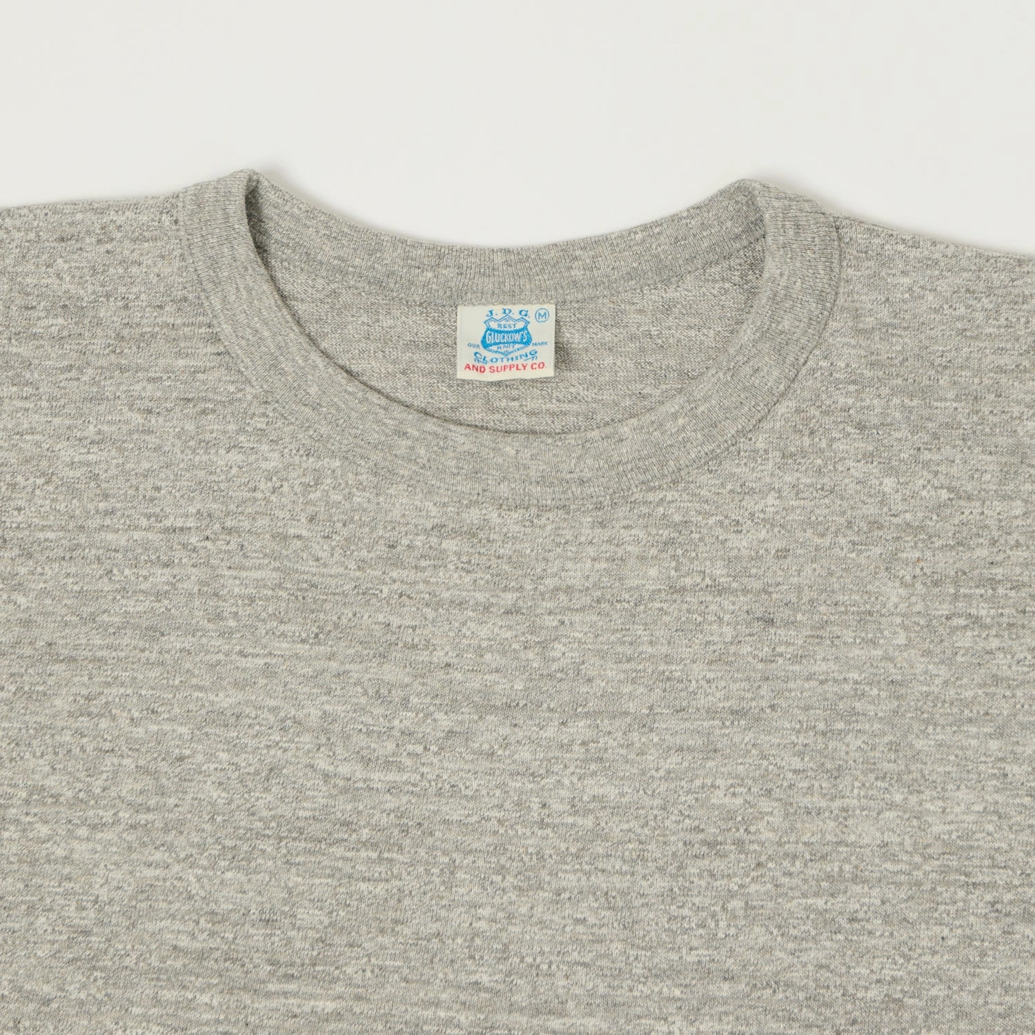 John Gluckow Lot. JG-CS06 Plain T-Shirt - Heather Grey Stretchable Knit Indoor Comfort