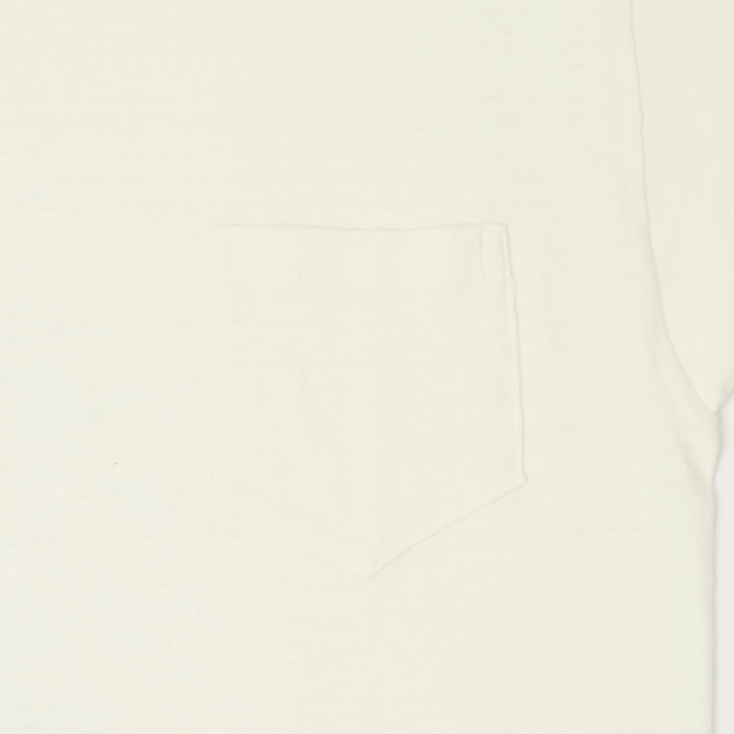John Gluckow Lot. JG-CS07 'Keeper' Pocket T-Shirt - Off White Eco Friendly Production Cozy Apparel