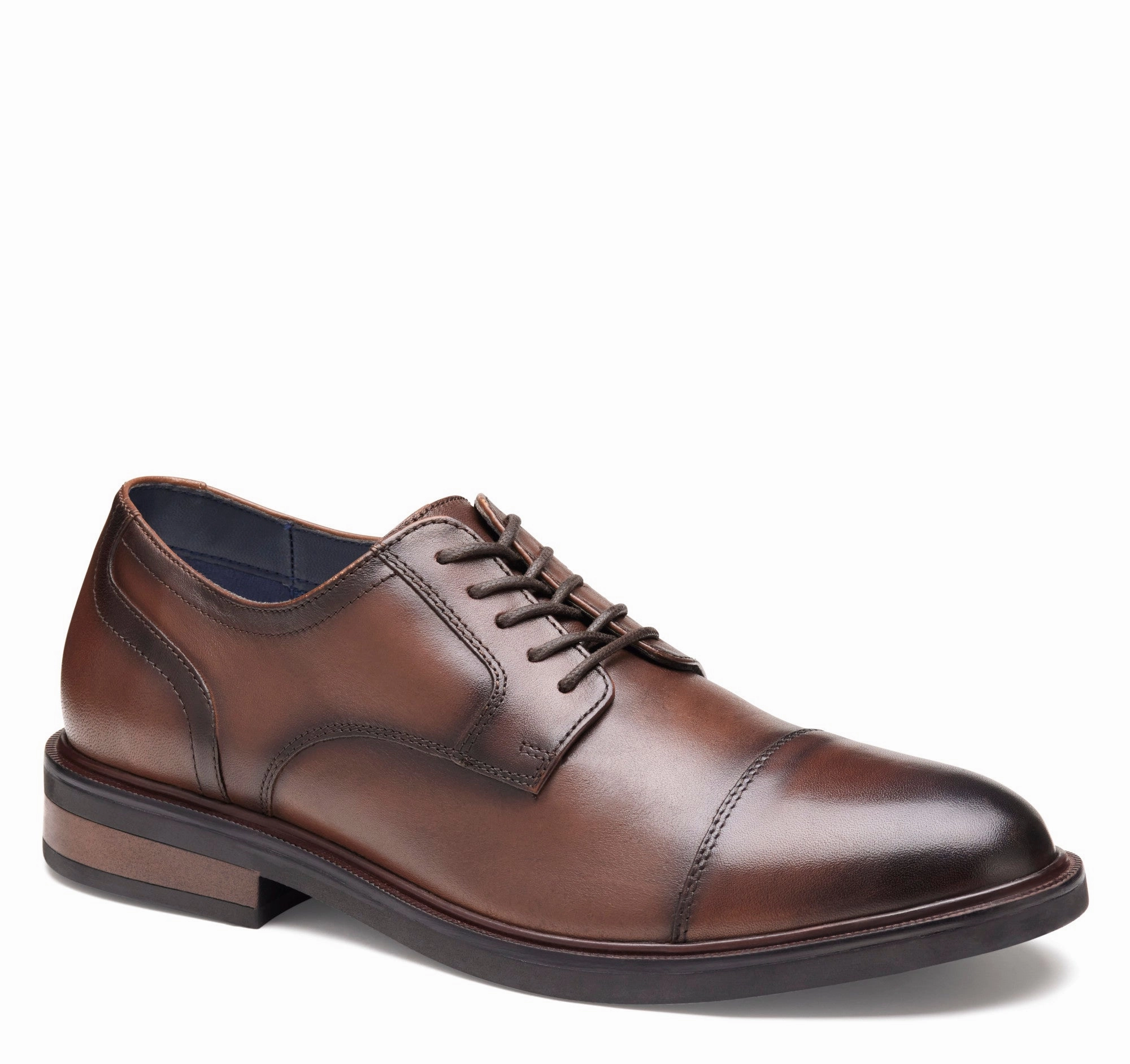 Tailored Silhouette Boardroom Wear Johnston & Murphy Langston Cap Toe Dress Shoe