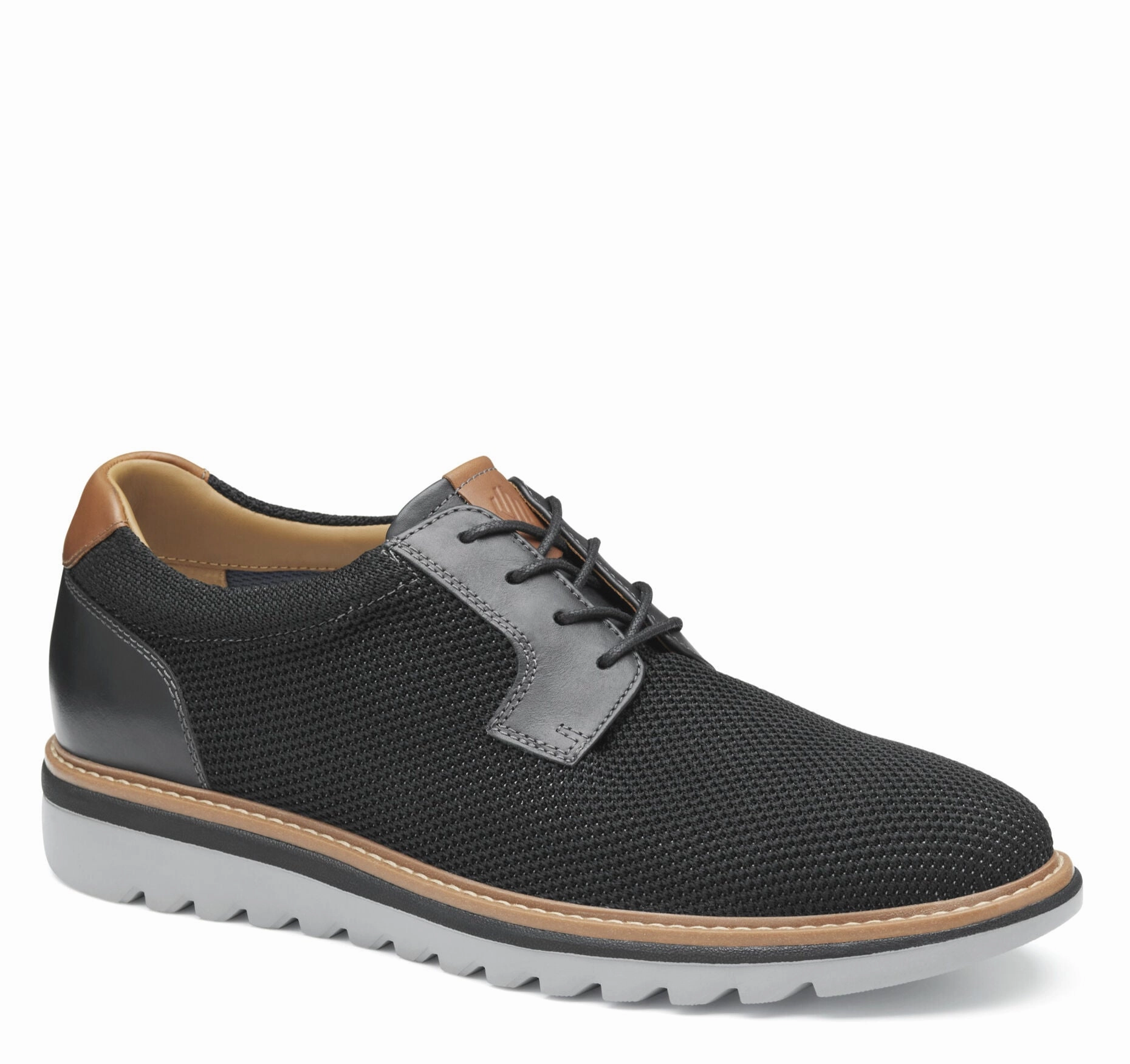 Smooth Form Presentation Ready Johnston & Murphy Men's Algood Knit Plain Toe Casual Lace-up Shoe