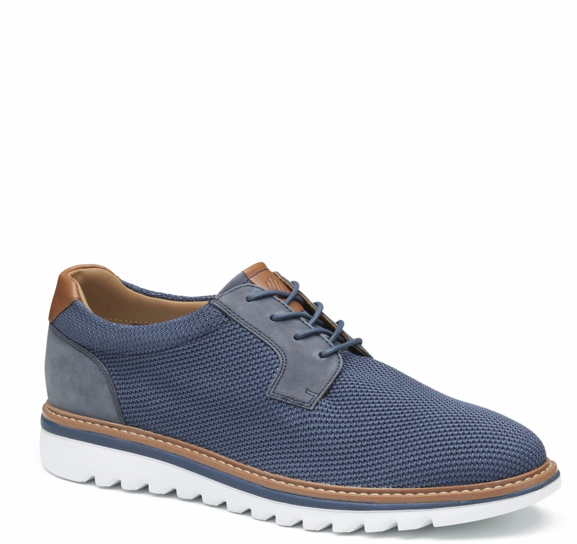 Johnston & Murphy Men's Algood Knit Plain Toe Casual Lace-up Shoe Smart Casual Shoes