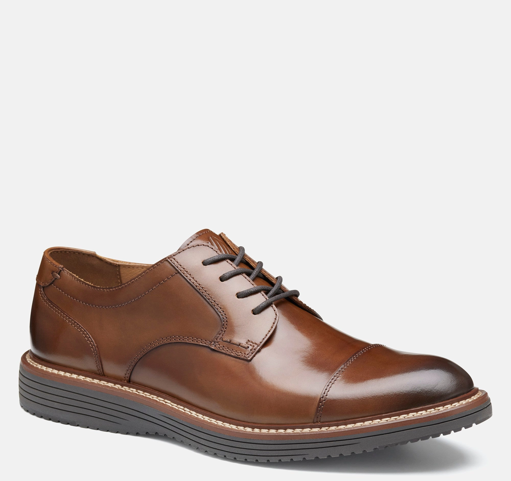 Johnston & Murphy Men's Hodges Cap Toe Lace Up Dress Casual Shoe Daily Pair Leather Lace-ups