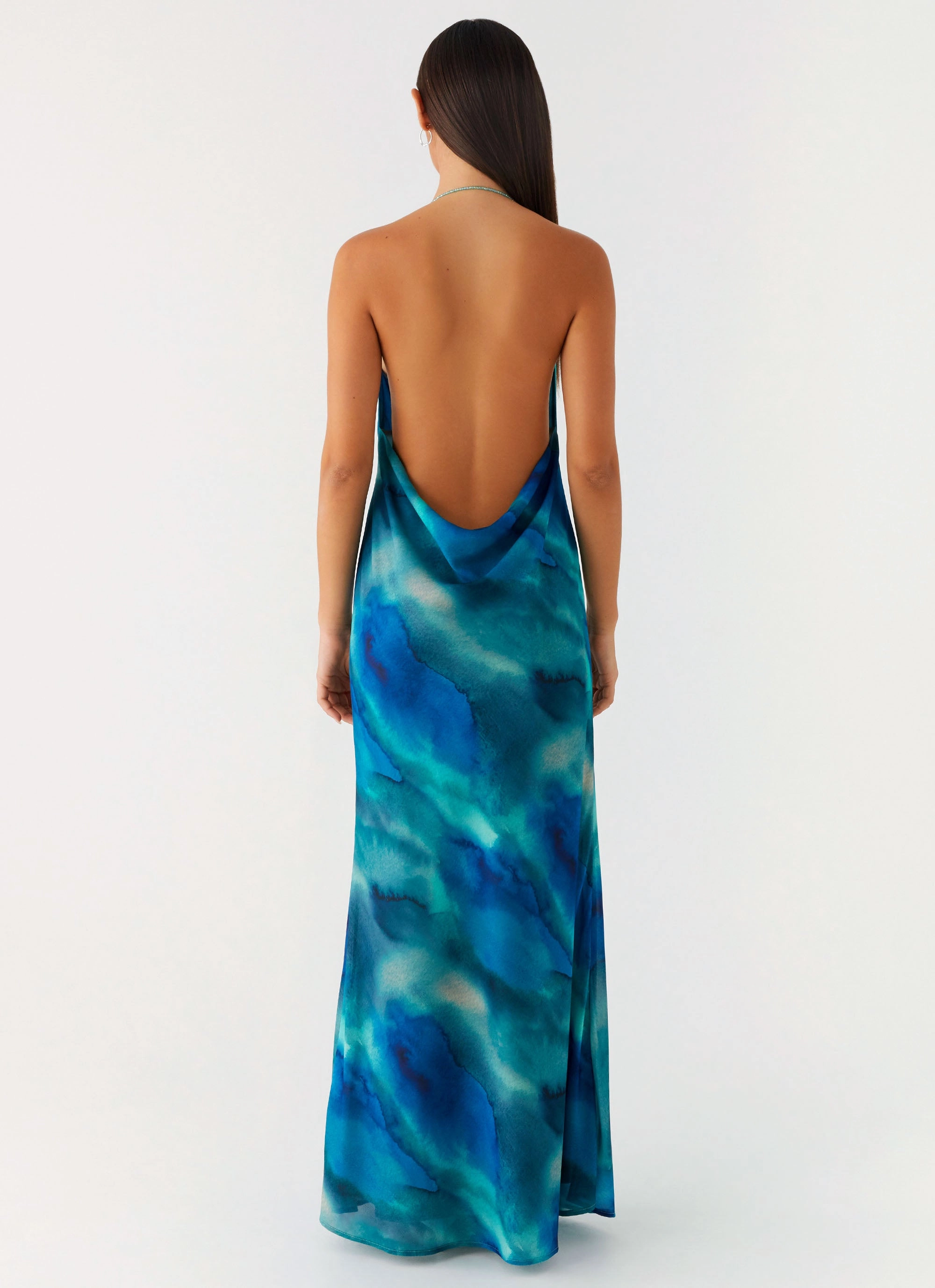 Journey Maxi Dress - Blue Tie Dye Modern-style TemperatureRegulatingFabric