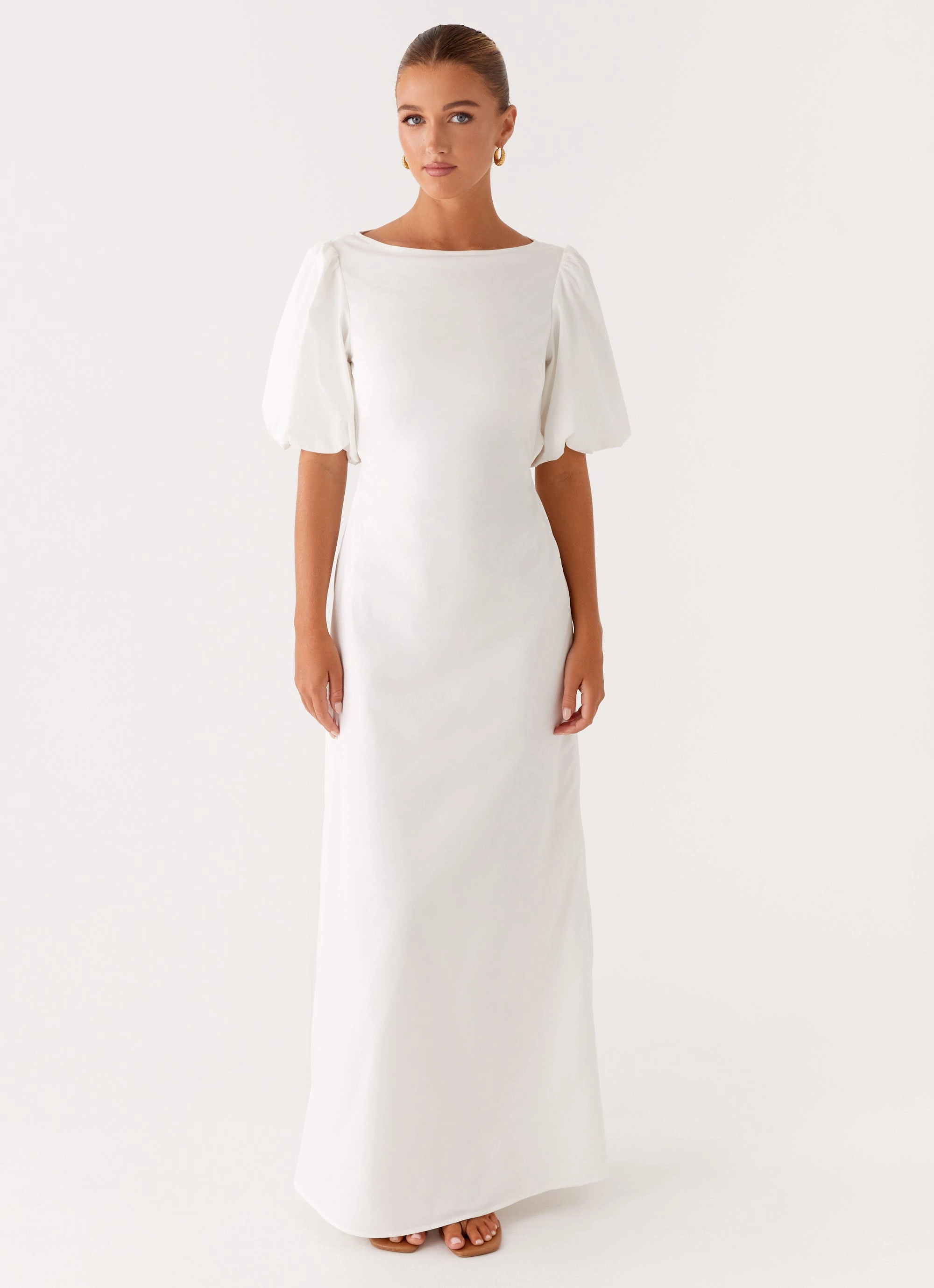 Judy Maxi Dress - White Fashionable And Functional Chain-Detail