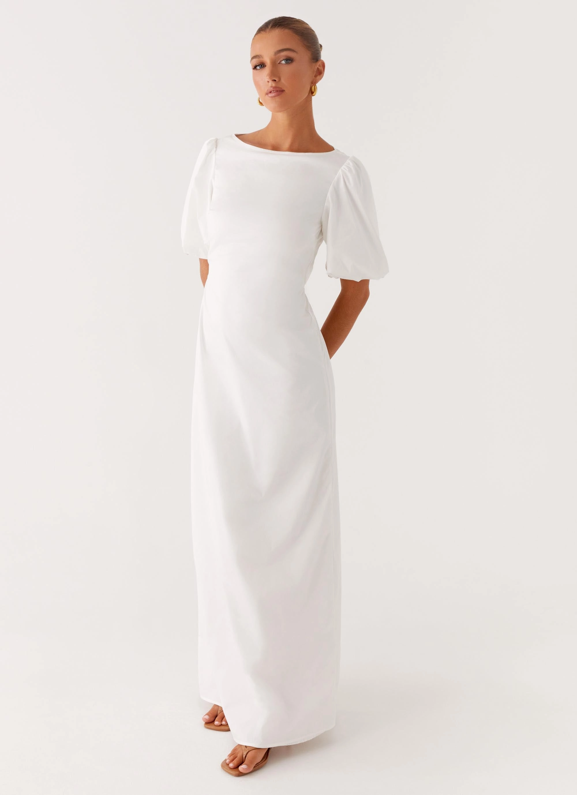 Judy Maxi Dress - White Sleek Touch