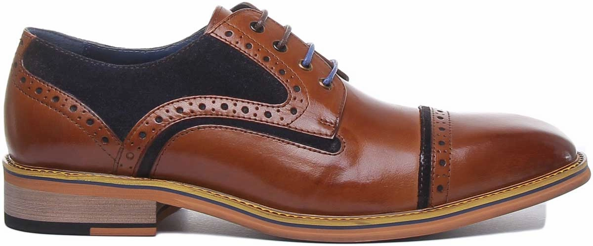 Justin Reece England Dennis In Brown Blue Fashionable Design