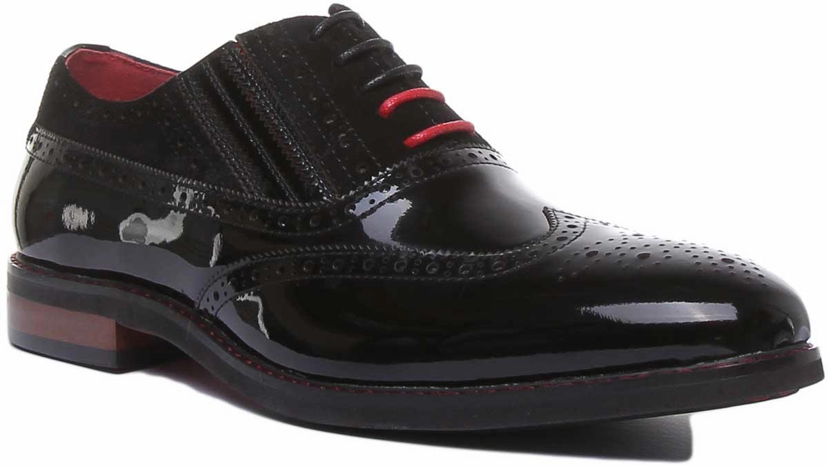 Designer Label Justin Reess England Jake In Black Patent
