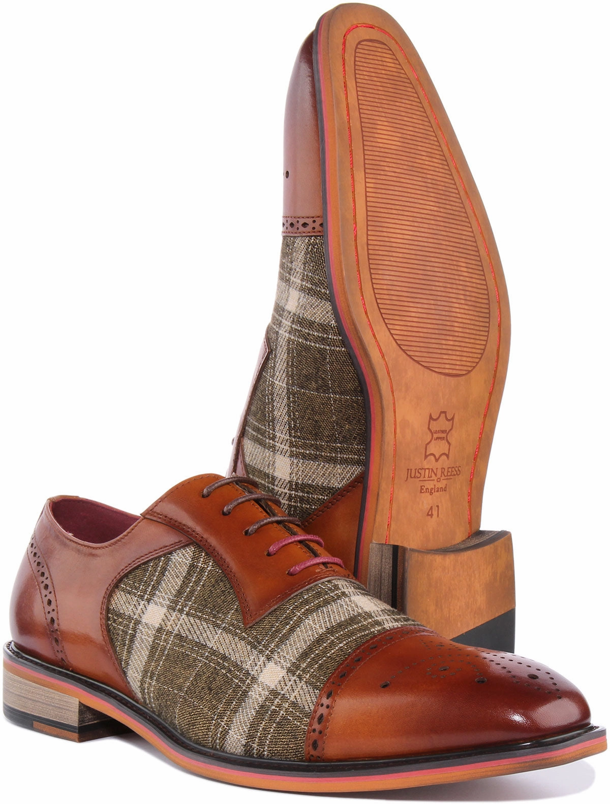 Justinreess England Major In Brown For Men Textured Arch Support Gloss Tip