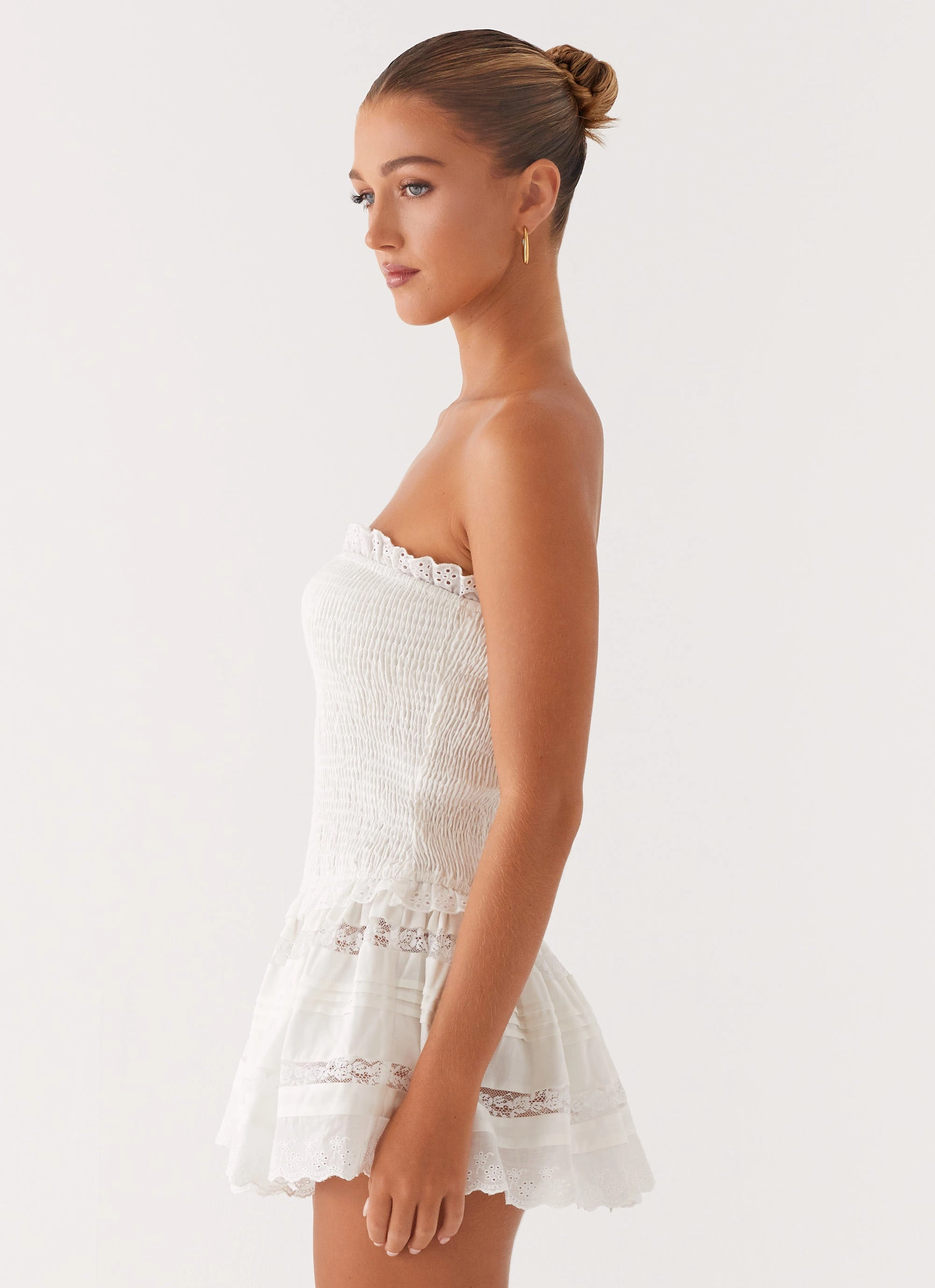 Kimia Mini Dress - White Light and Comfortable Wear Trendy Vibe