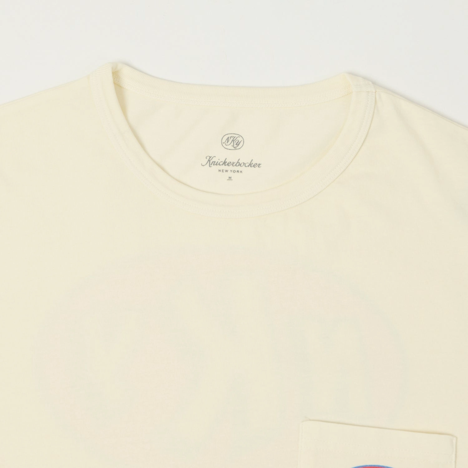 Slim Silhouette Knickerbocker Oil T-Shirt - Milk