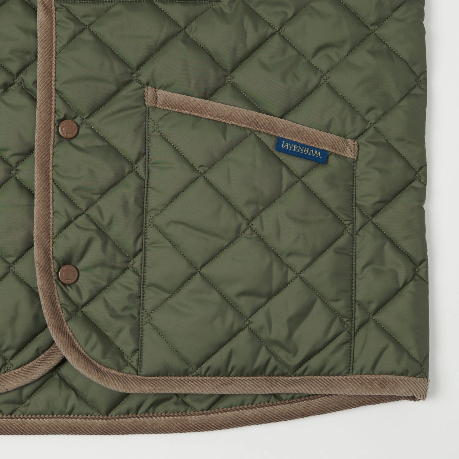 Stay Freshness Odor Resistant Lavenham Thornham Quilted Gilet - Olive Green/Olive Green