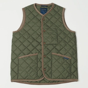 Lavenham Thornham Quilted Gilet - Olive Green/Olive Green Recovery - possible mining