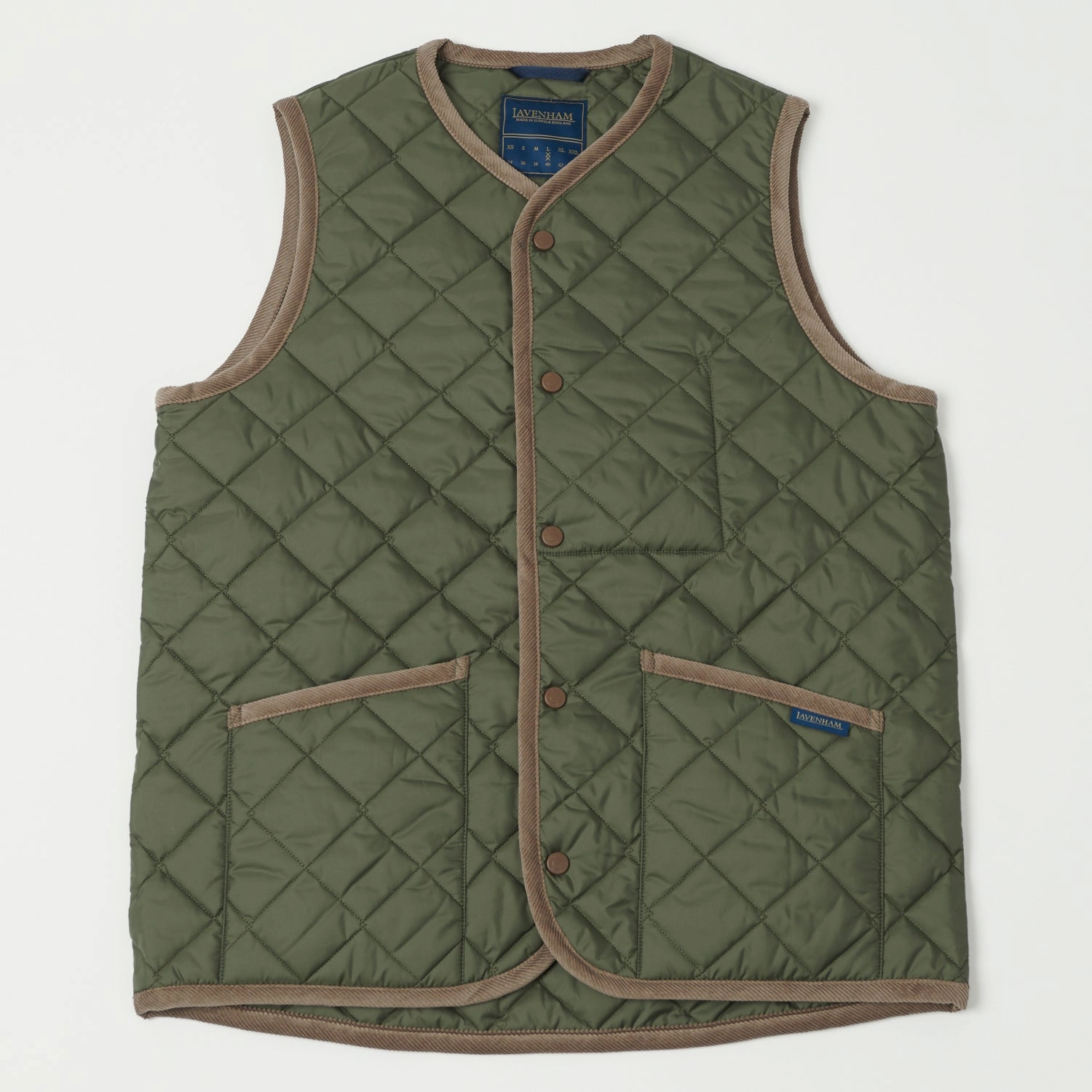 Lavenham Thornham Quilted Gilet - Olive Green/Olive Green Recovery - possible mining