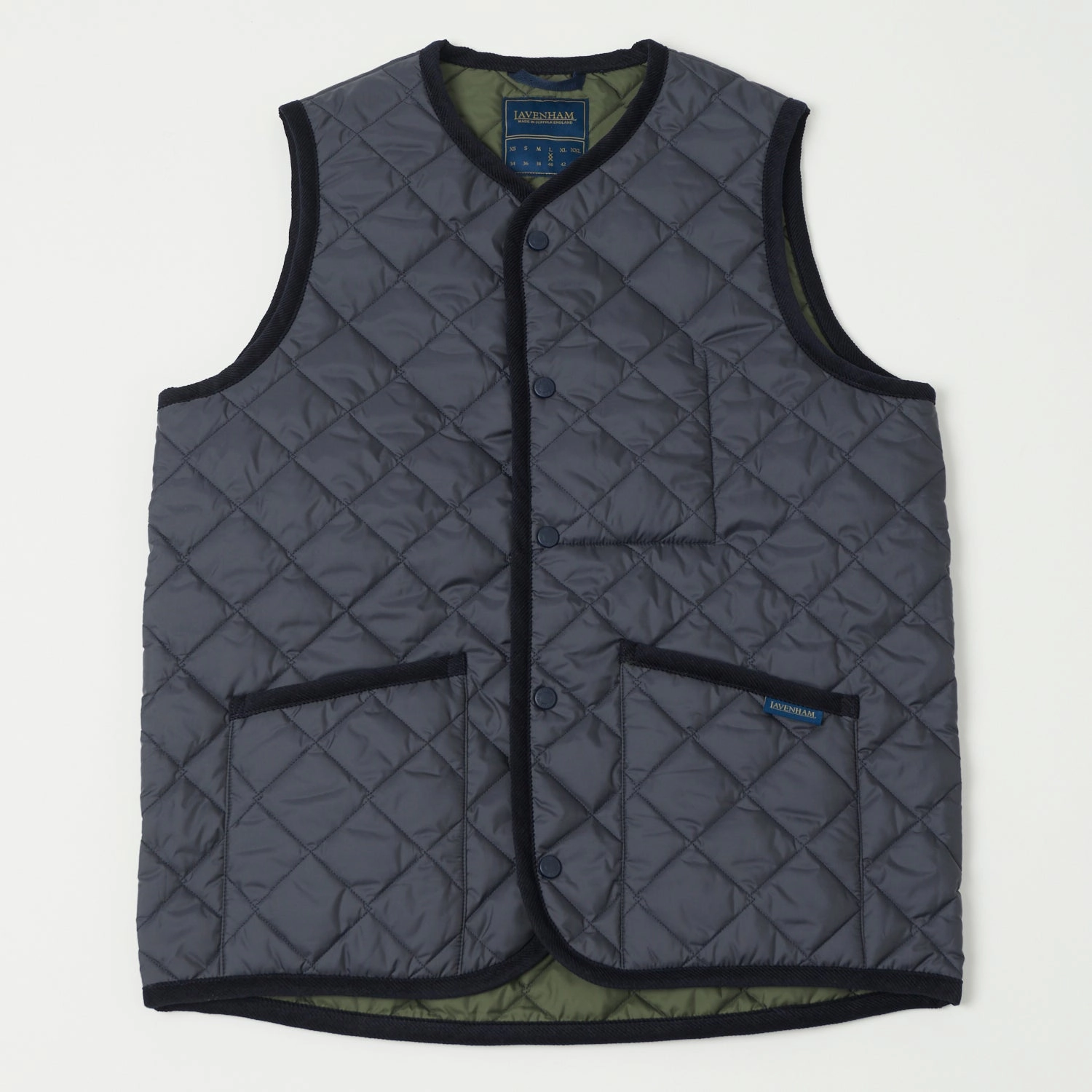 Lavenham Thornham Quilted Gilet - Suffolk Navy/Olive Green Air - defense - related