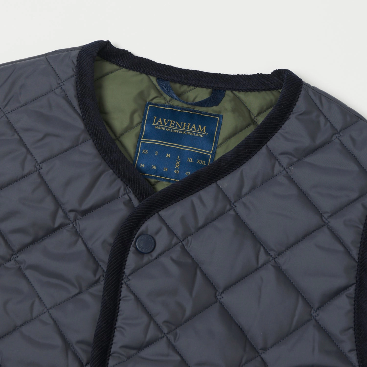 Stable performance Lavenham Thornham Quilted Gilet - Suffolk Navy/Olive Green