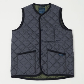 defensive role Quick Coolness Lavenham Thornham Quilted Gilet - Suffolk Navy/Olive Green