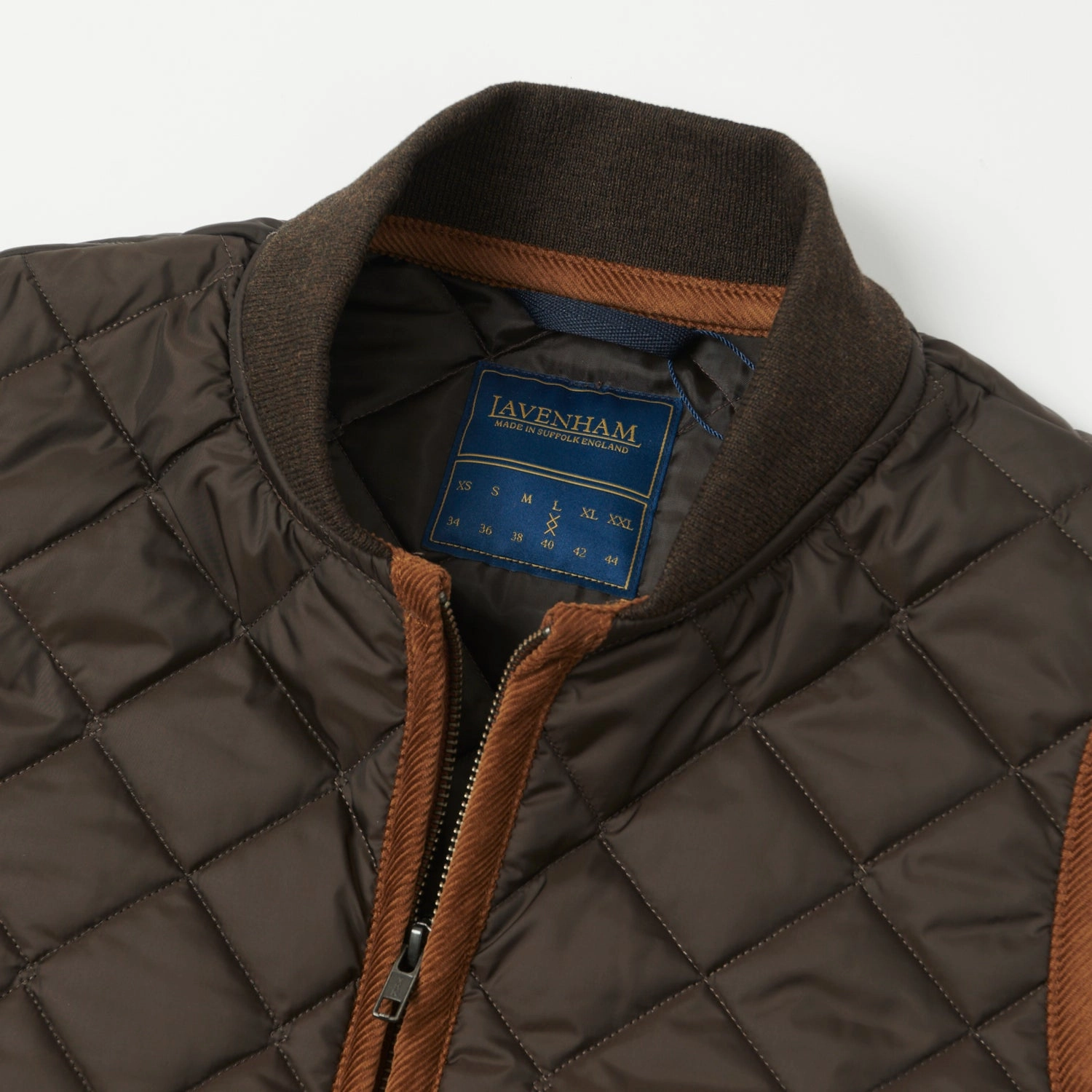 transportation purpose Lavenham Zip Bomber Gilet - Dark Chocolate