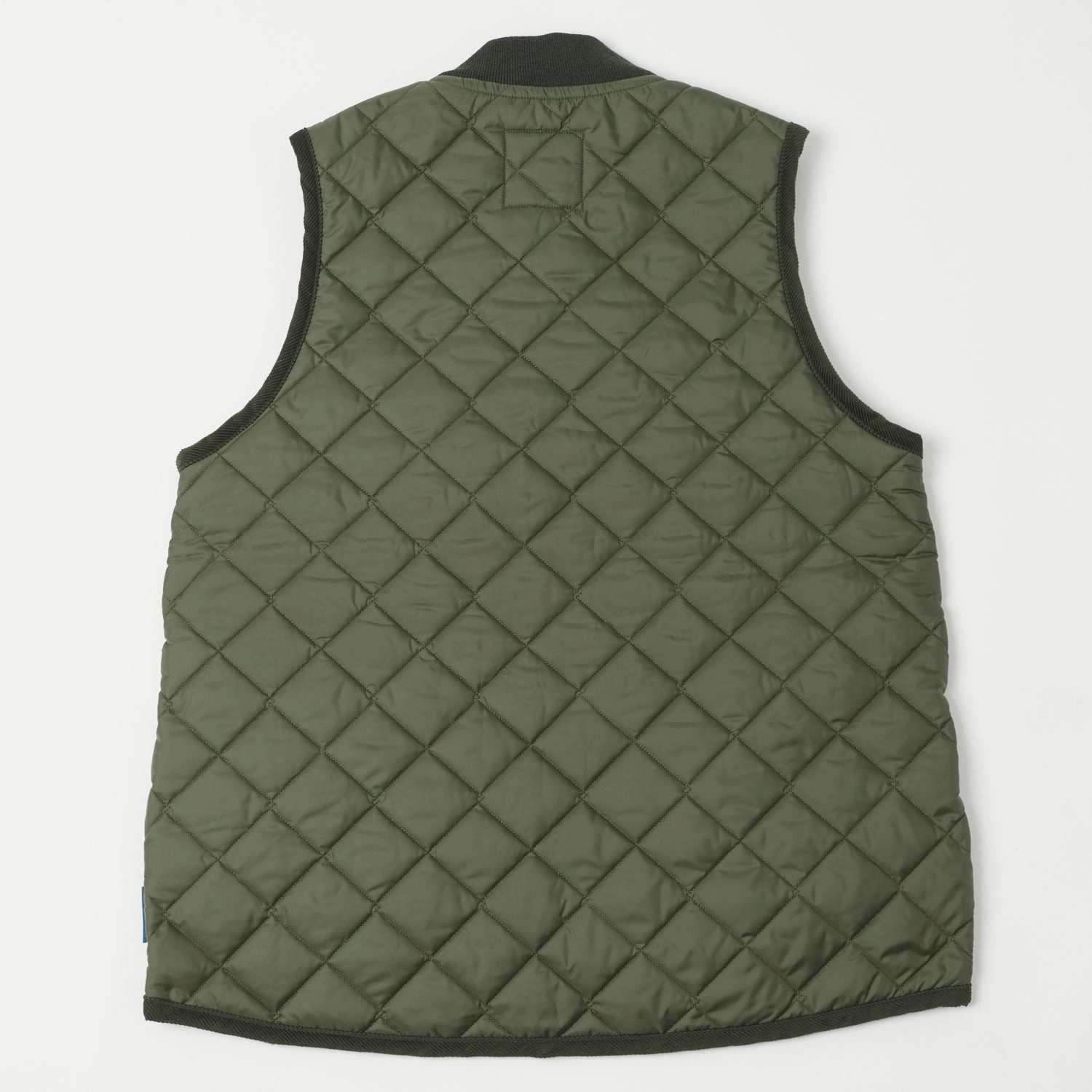 low speed Lavenham Zip Bomber Gilet - Olive Green