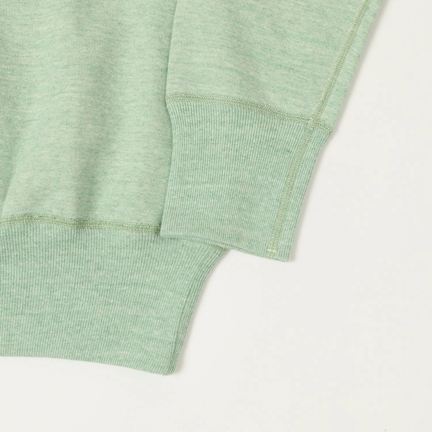 Classic Layer Denime Lot. 268 '88/12' 4 Needle Crew Neck Sweatshirt - Heather Green