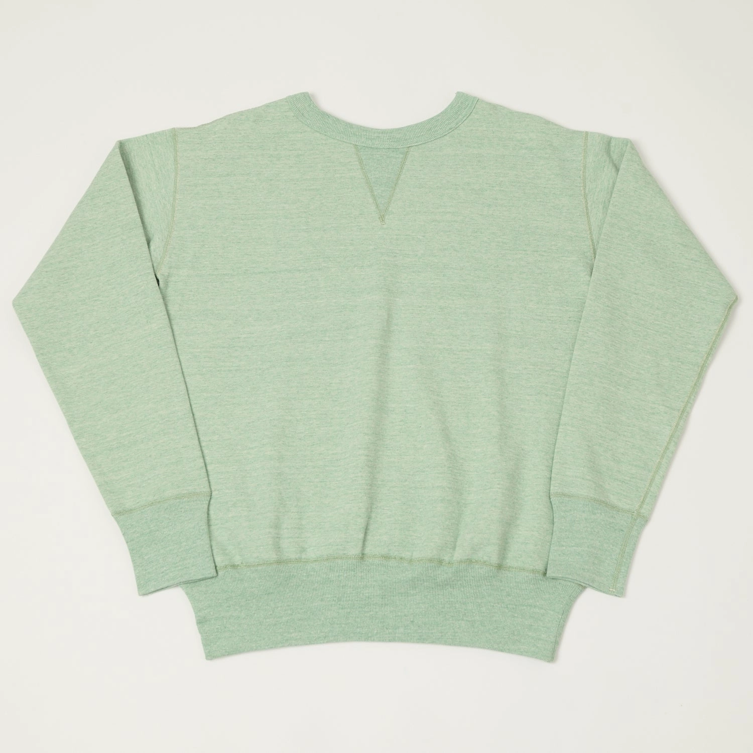 Best-selling Limited Edition Denime Lot. 268 '88/12' 4 Needle Crew Neck Sweatshirt - Heather Green
