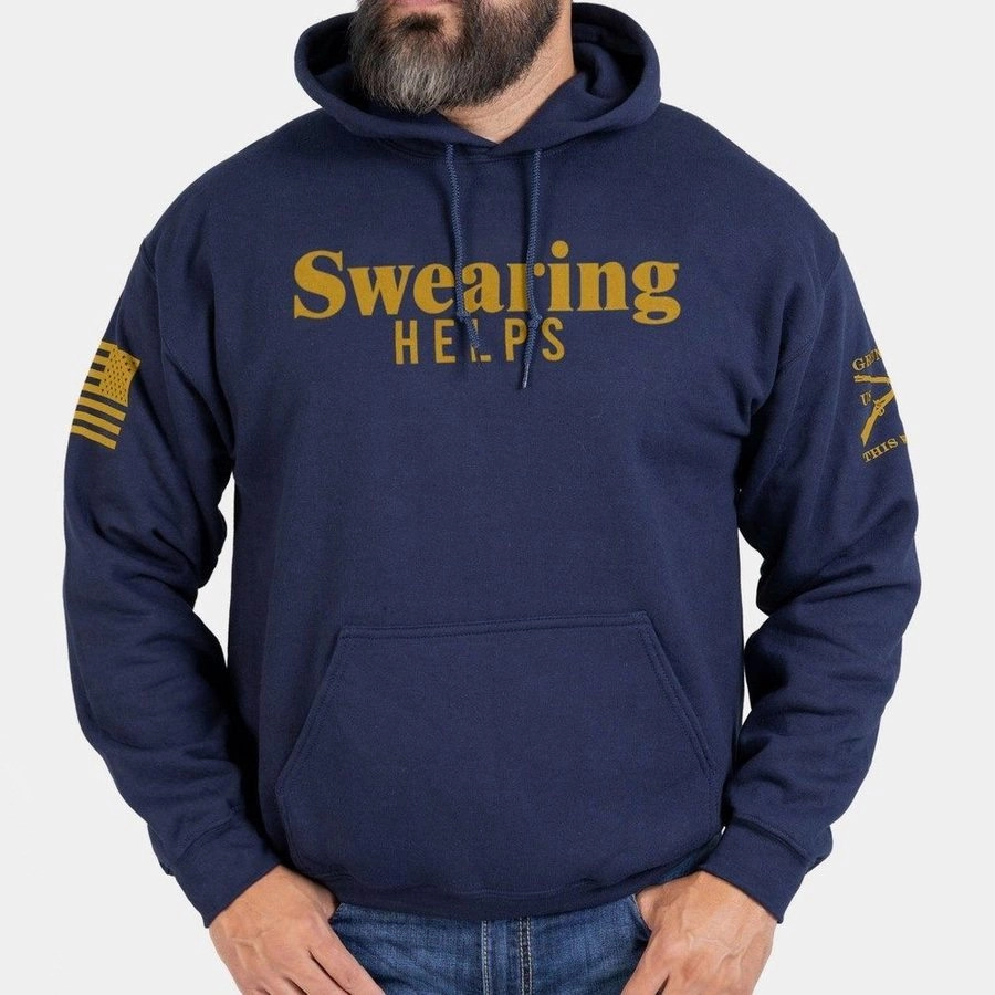 consumer preference Swearing Helps Hoodie - Navy