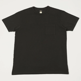 RRL Pocket T-Shirt Two-Pack - Black Double Stitched Seams Solid color purity