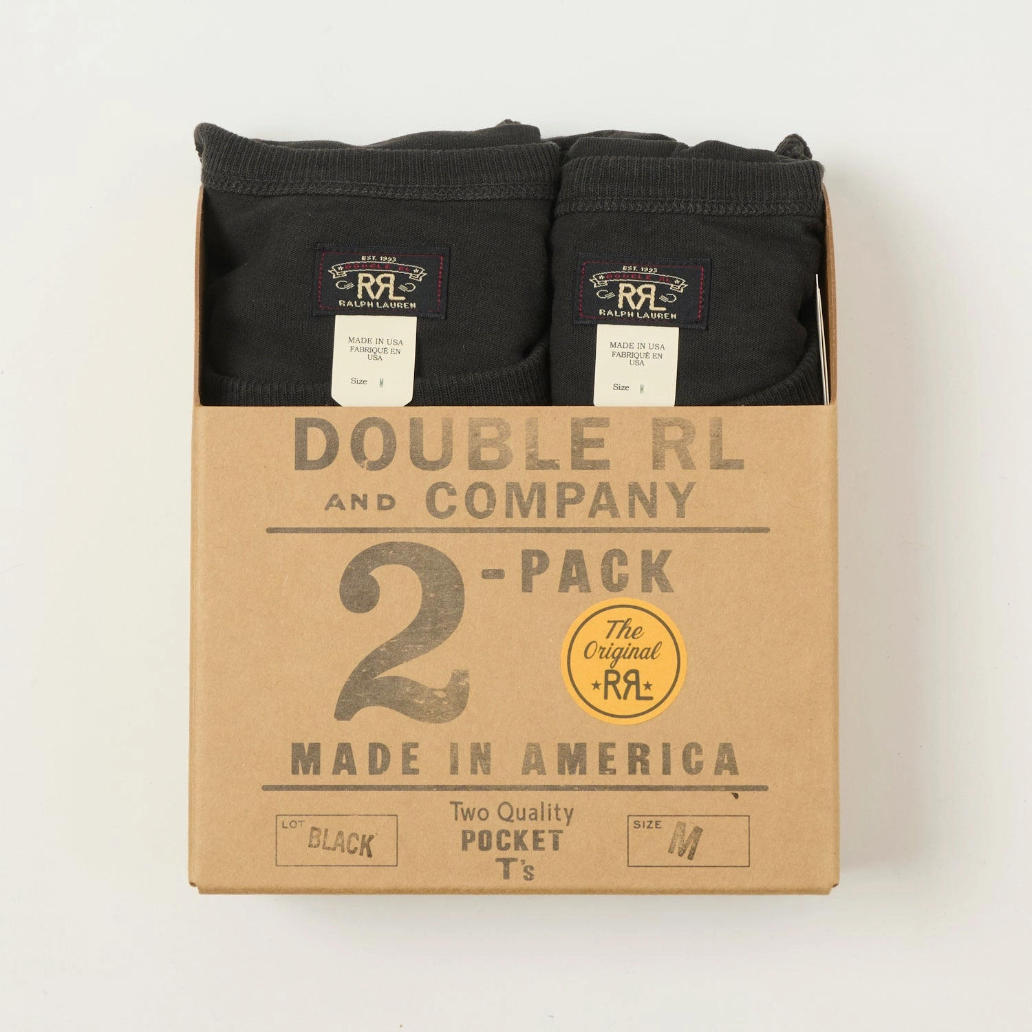 RRL Pocket T-Shirt Two-Pack - Black Prom