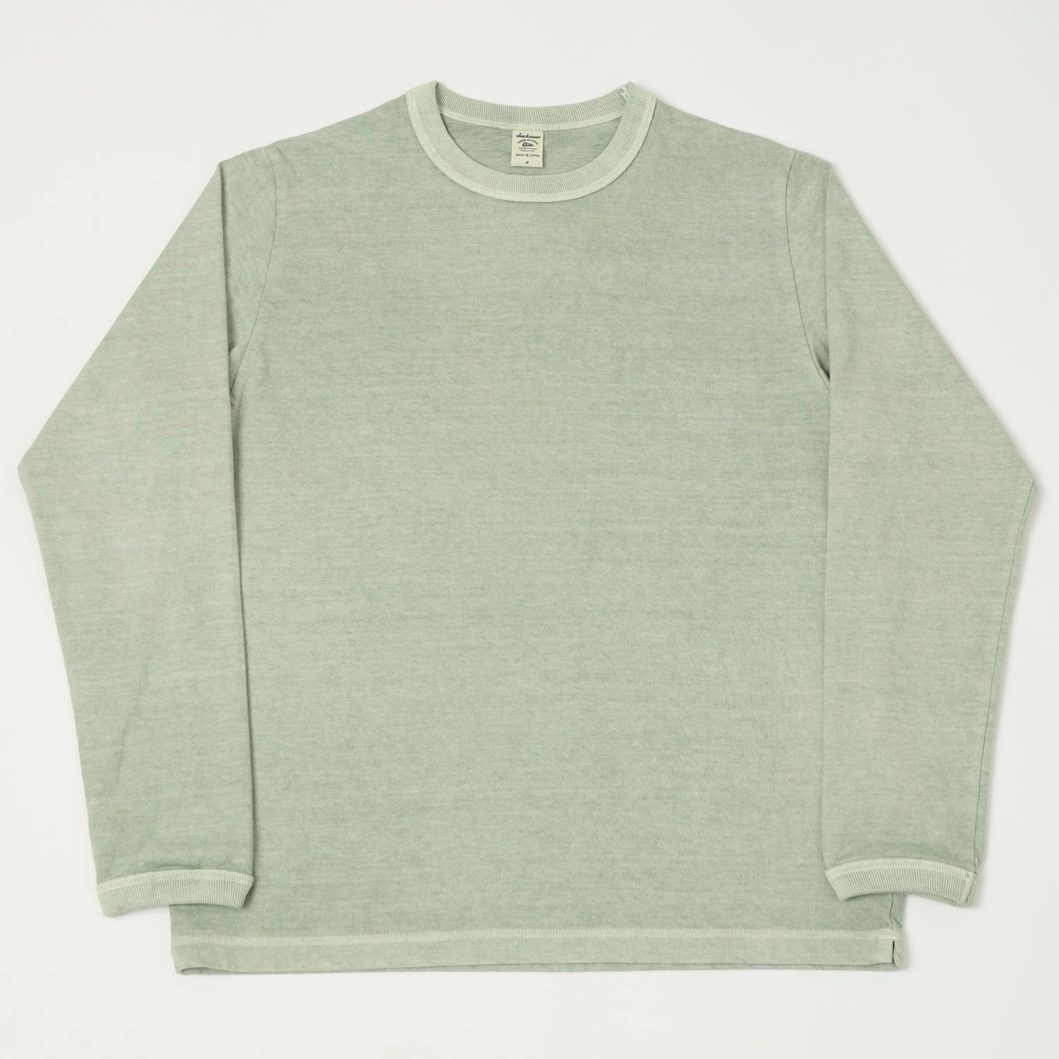 Jackman Lead-Off T-Shirt - Fade Sage No-Shrink Fabric