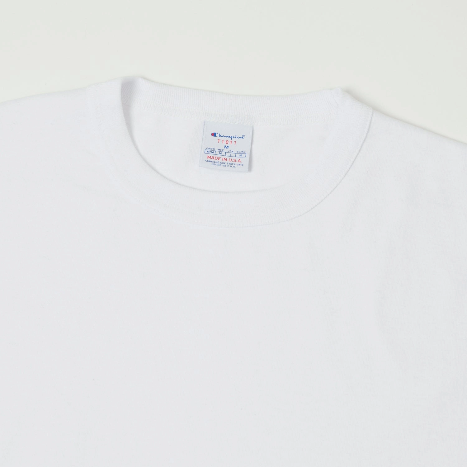 Champion Made in USA Crewneck Tee - White Versatile Design
